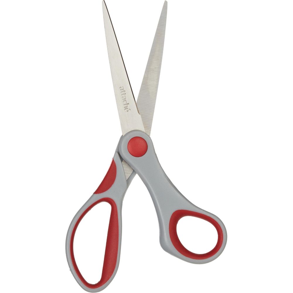 Ножницы 18см ATTACHE '0410535, асимметрия, с прорезиненными ручками