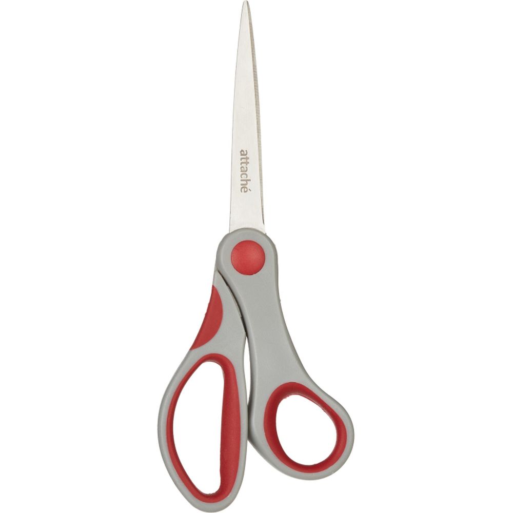Ножницы 20,5 см ATTACHE, асимметрия, с прорезинеными ручками