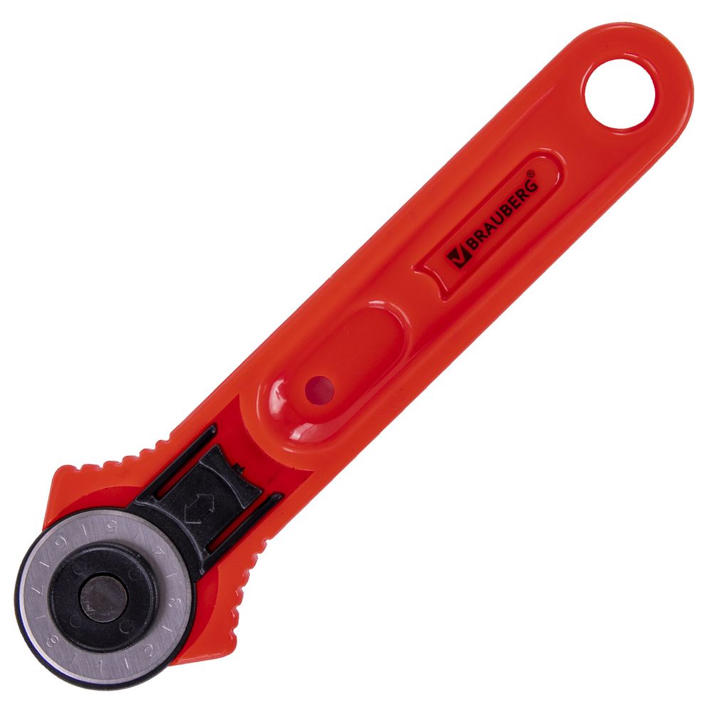 Нож раскройный роликовый 28 мм BRAUBERG, круглое лезвие
