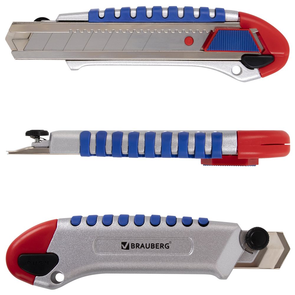 Нож универсальный мощный 25 мм BRAUBERG