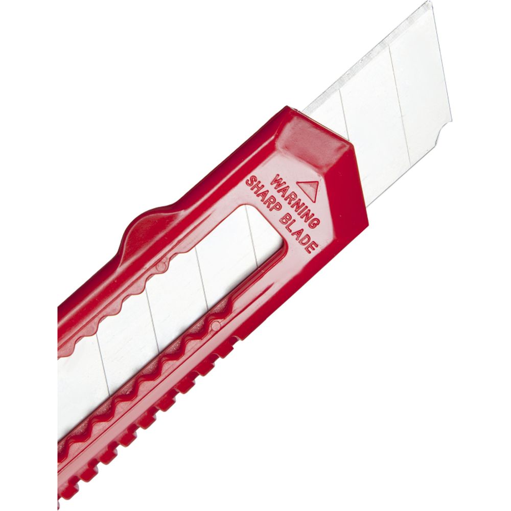 Канцелярский нож 18мм с фиксатором, красный