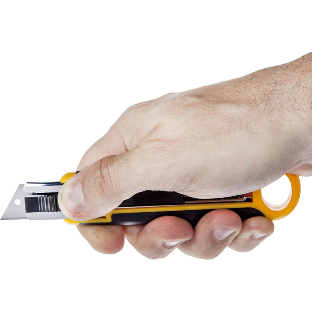 Канцелярский нож 19мм безопасный с возвратной пружиной