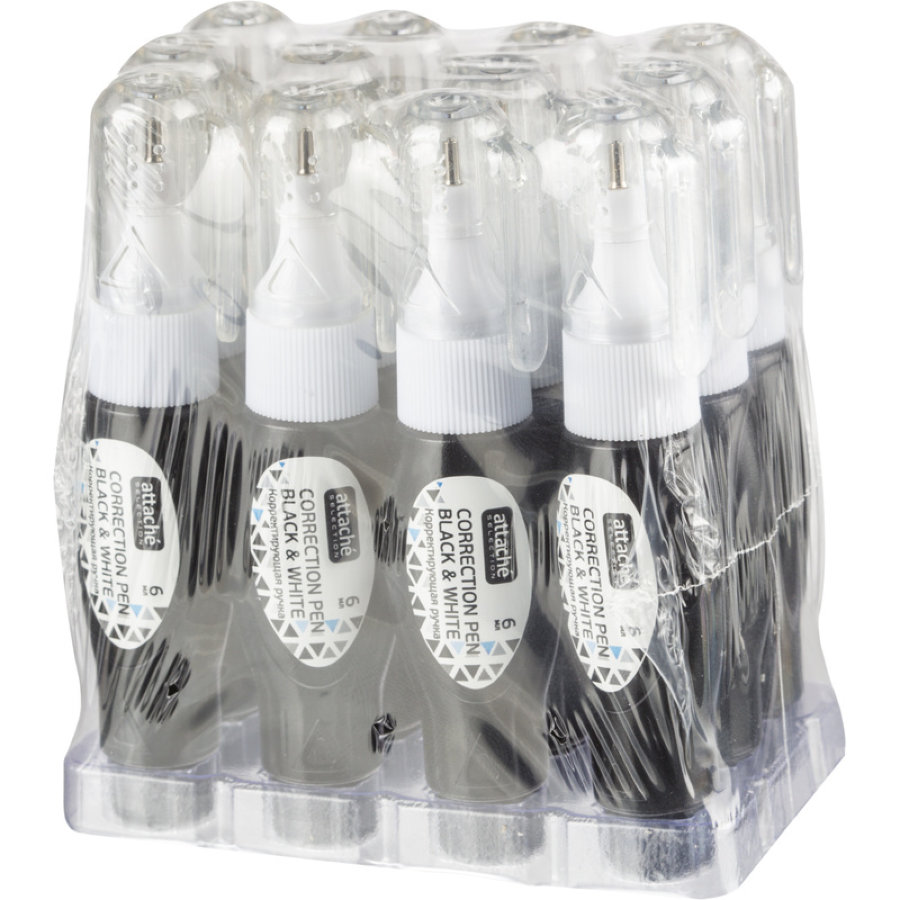 Корректирующий карандаш Attache Selection Black&White 6 мл (быстросохнущая основа) 