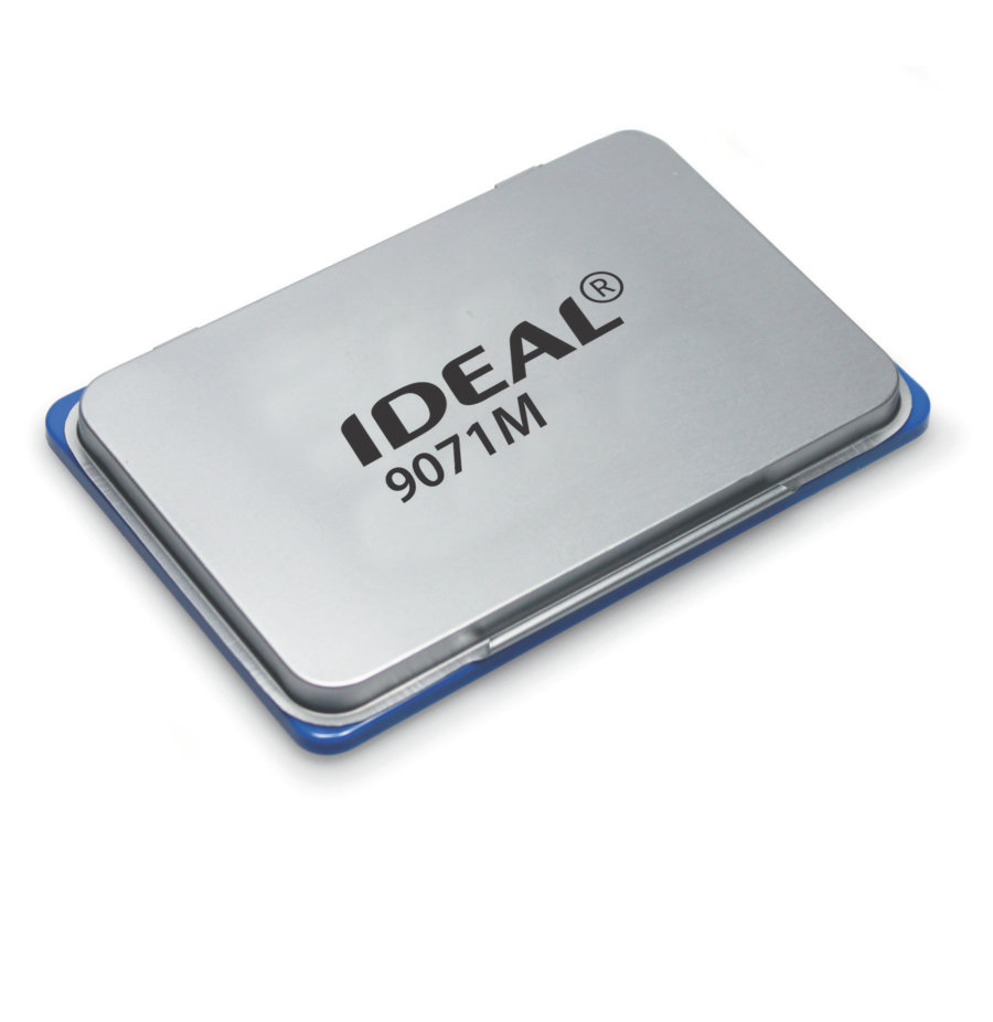 Штемпельная подушка настольная метал. 9071M IDEAL 90х56мм, фиолетовая 