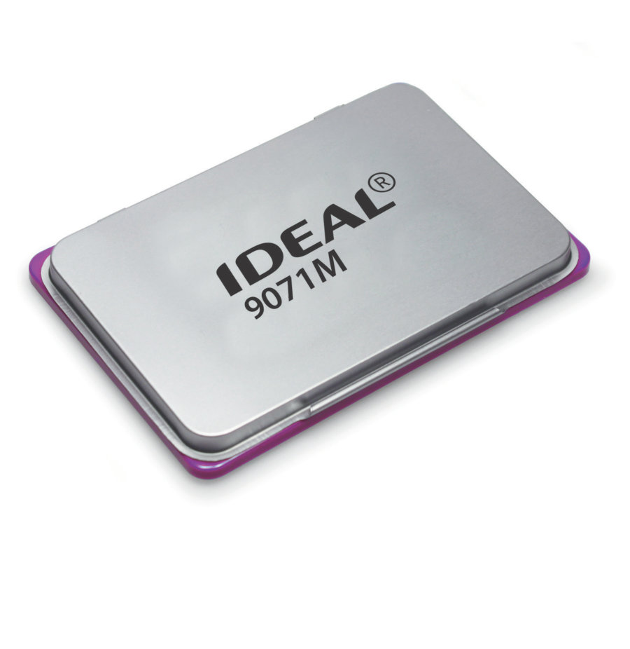 Штемпельная подушка настольная метал. 9071M IDEAL 90х56мм, черная 