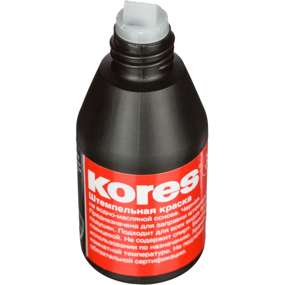 Краска штемпельная  Kores, 27 мл, черный