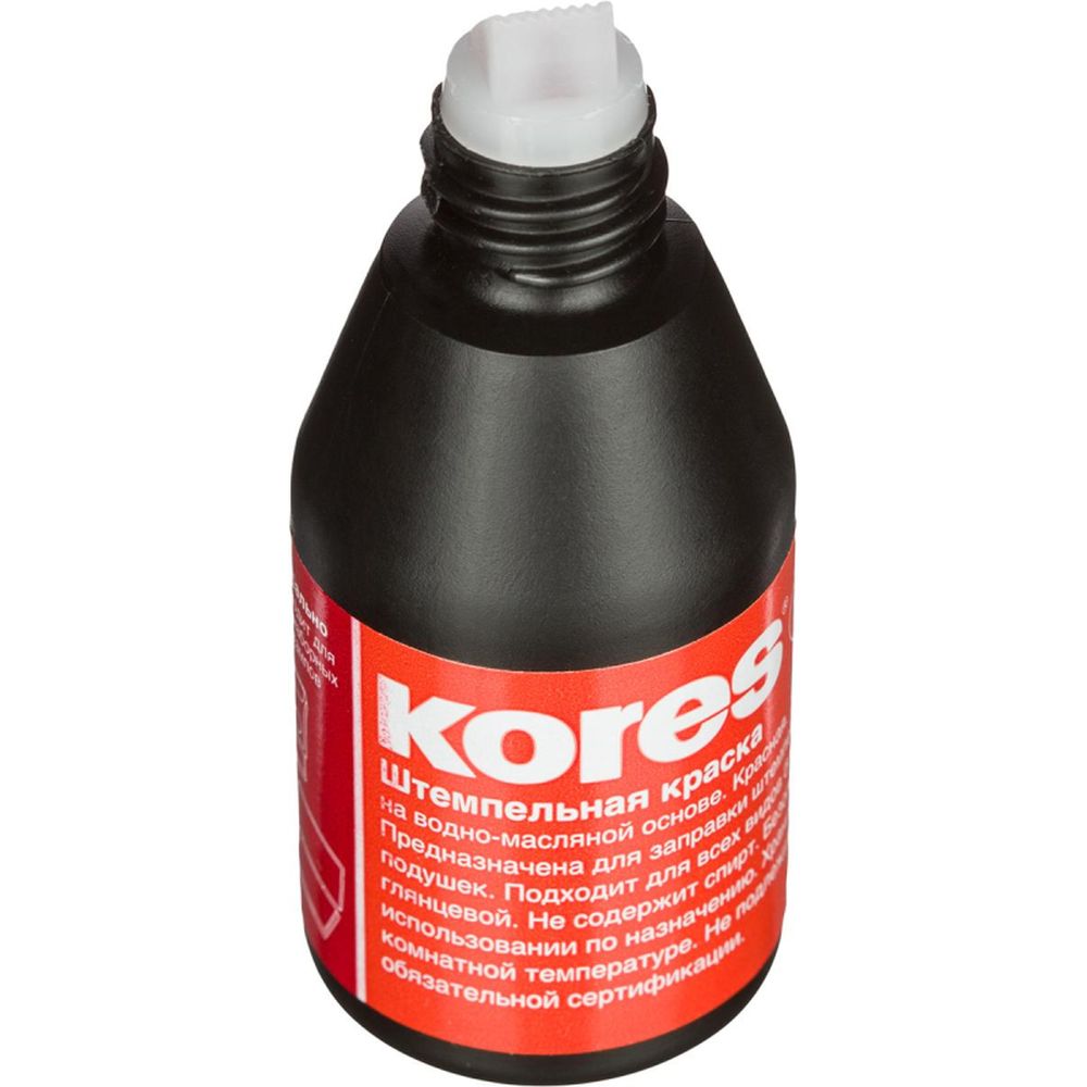 Краска штемпельная  Kores, 27 мл, красный