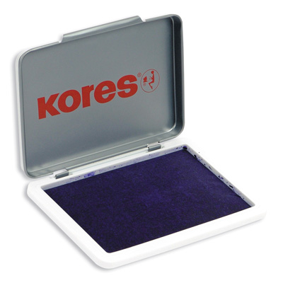 Штемпельная подушка KORES 7х11, металл, фиолетовая