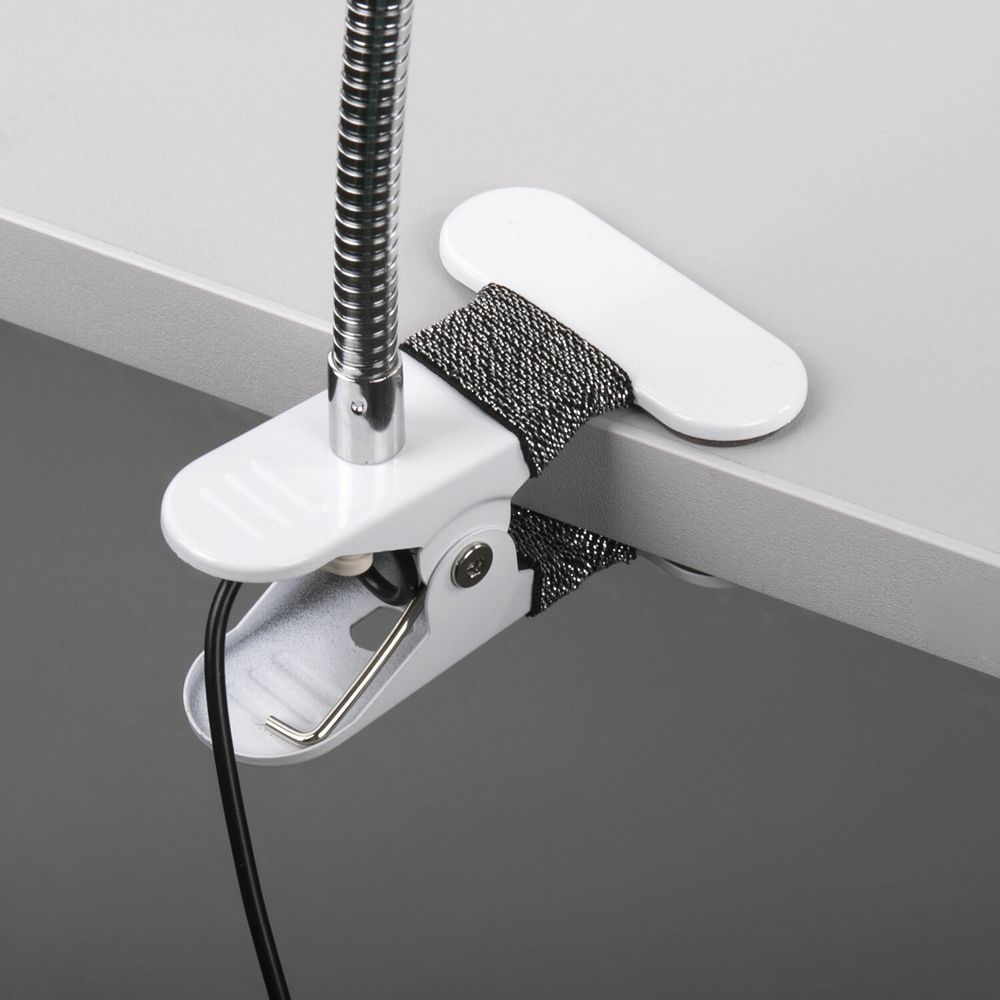 Лупа настольная на прищепке с LED ПОДСВЕТКОЙ, диаметр 75 мм, увеличение 3, BRAUBERG