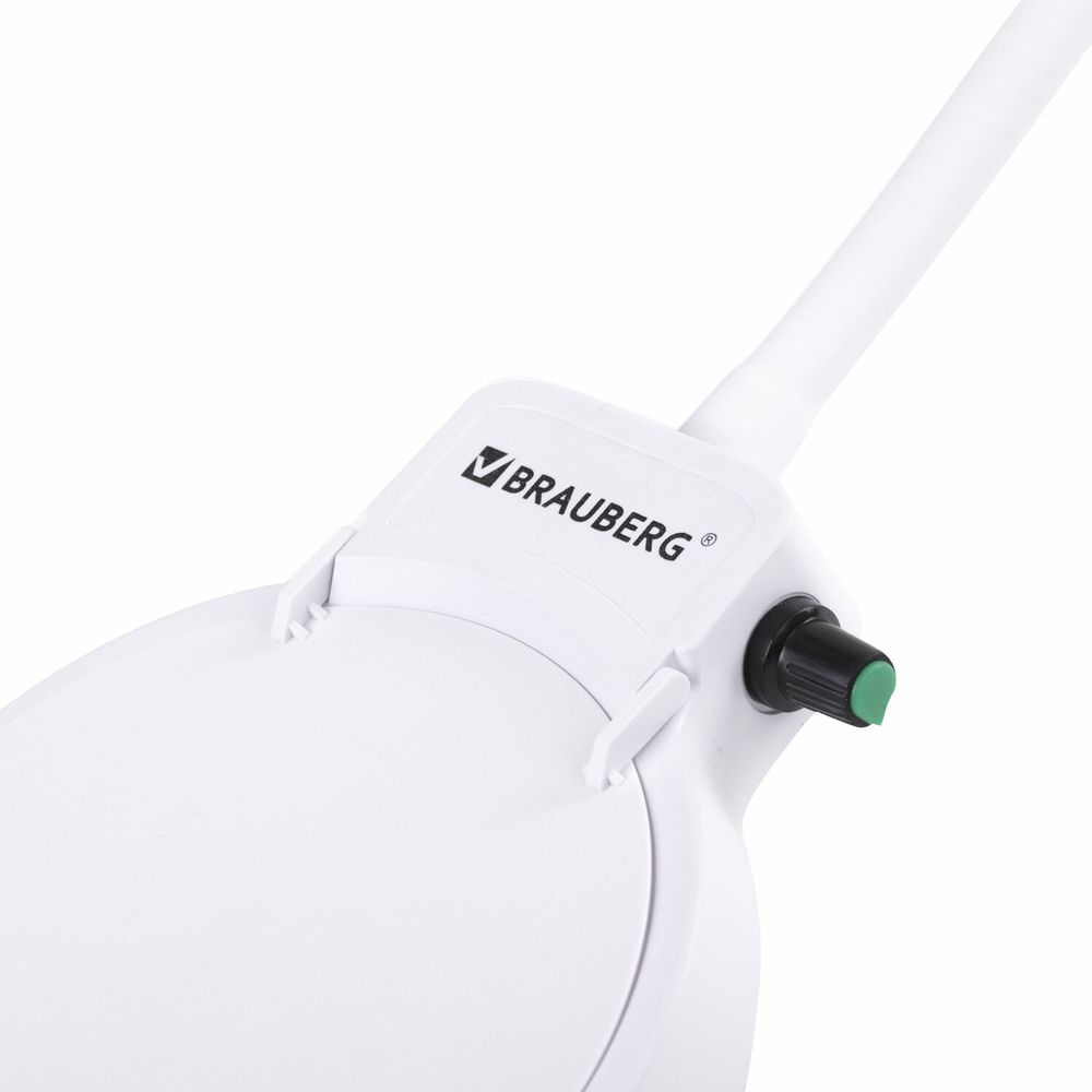 Лупа настольная с LED ПОДСВЕТКОЙ, диаметр 110 мм, увеличение 3, корпус белый, BRAUBERG