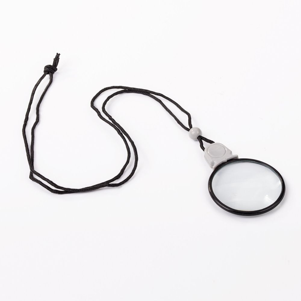 Лупа просмотровая нашейная STAFF, 4-х кратное увеличение, на шнурке, диаметр 50 мм