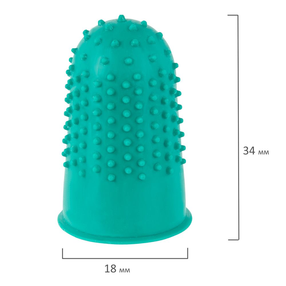 Напальчники резиновые с отверстиями, КОМПЛЕКТ 10 шт., диаметр 18 мм, зеленые, STAFF 