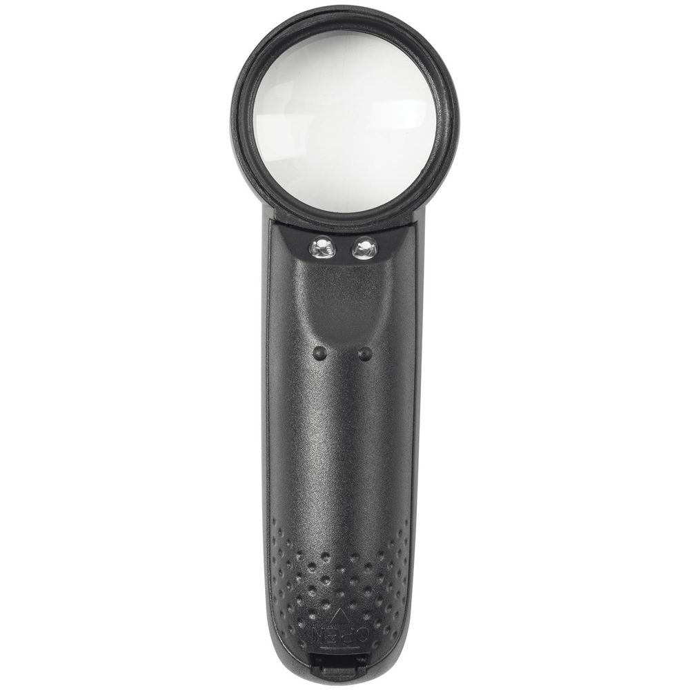 Лупа просмотровая BRAUBERG, С ПОДСВЕТКОЙ, диаметр 37 мм, увеличение 8, корпус черный