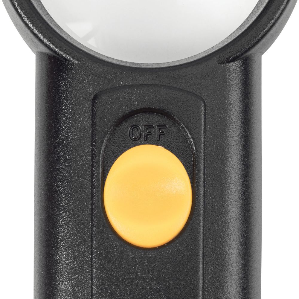 Лупа просмотровая BRAUBERG, С ПОДСВЕТКОЙ, диаметр 37 мм, увеличение 8, корпус черный