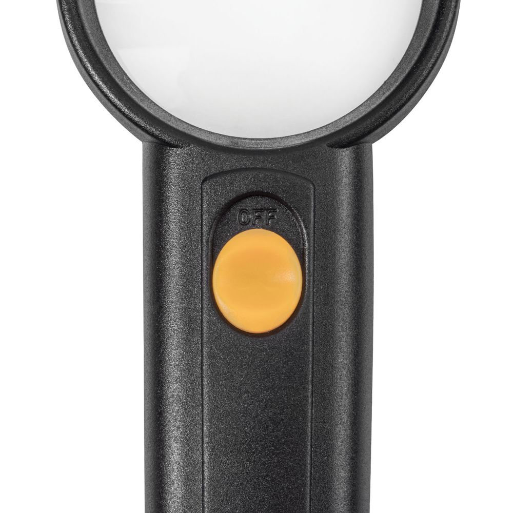 Лупа просмотровая BRAUBERG, С ПОДСВЕТКОЙ, диаметр 50 мм, увеличение 5, корпус черный