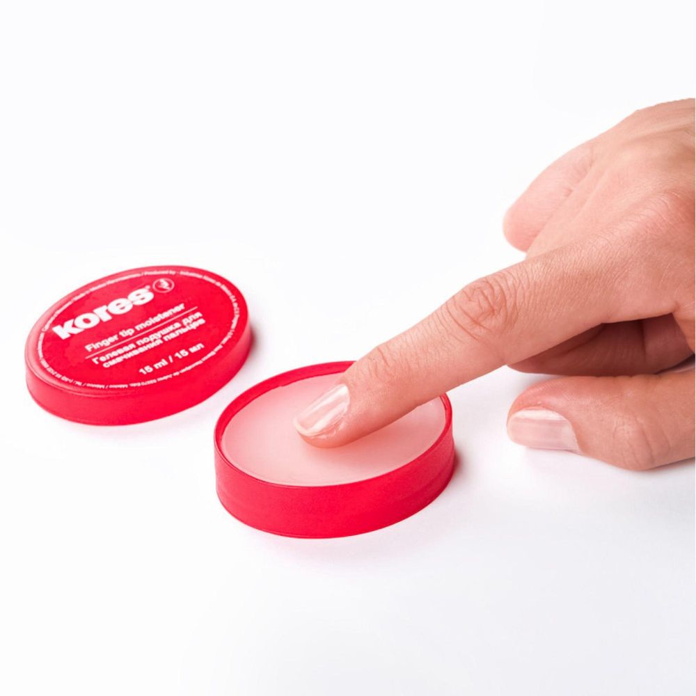 Подушка для смачивания пальцев гелевая Kores, 15 мл