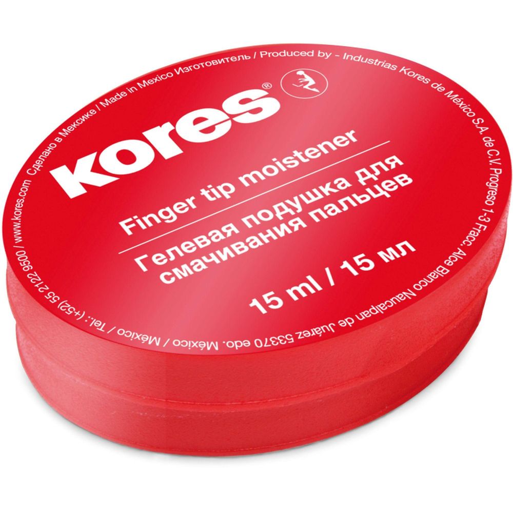 Подушка для смачивания пальцев гелевая Kores, 15 мл