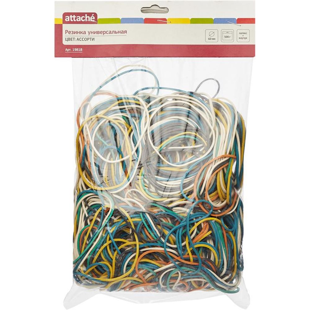 Резинка-кольцо Attache, 60мм, 500гр, пакет