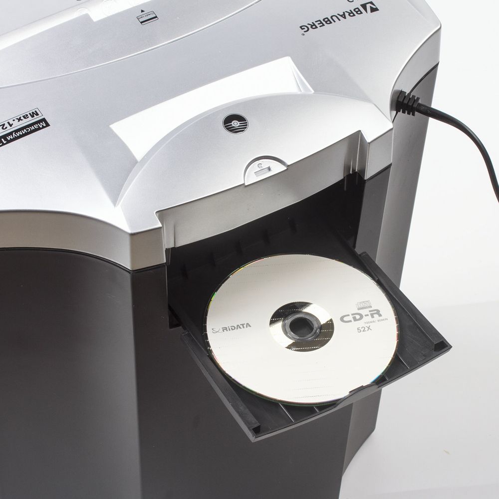 Уничтожитель (шредер) BRAUBERG S12, 4 уровень секретности, фрагменты 4х35 мм, 12 листов, 25 л