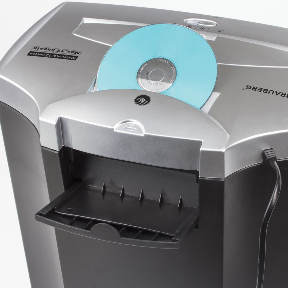 Уничтожитель (шредер) BRAUBERG S12, 4 уровень секретности, фрагменты 4х35 мм, 12 листов, 25 л