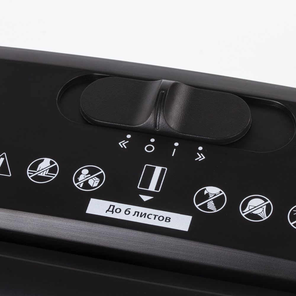 Уничтожитель (шредер) BRAUBERG S6-S, 1 уровень секретности, полоски 8 мм, 6 листов, 7,5 л