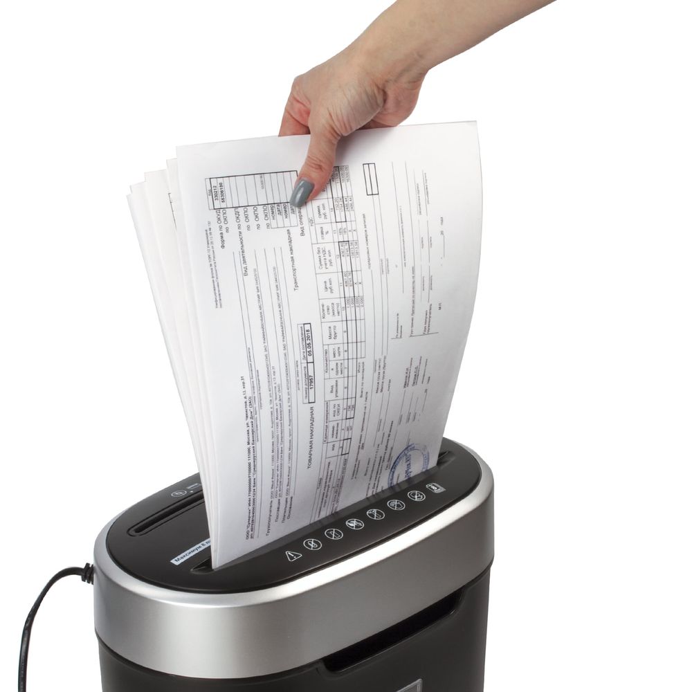 Уничтожитель (шредер) BRAUBERG S8, 4 уровень секретности, фрагменты 4х18 мм, 8 листов, 16 л, CD