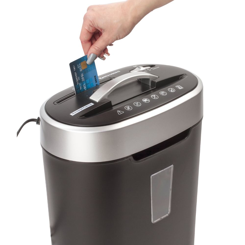 Уничтожитель (шредер) BRAUBERG S8, 4 уровень секретности, фрагменты 4х18 мм, 8 листов, 16 л, CD