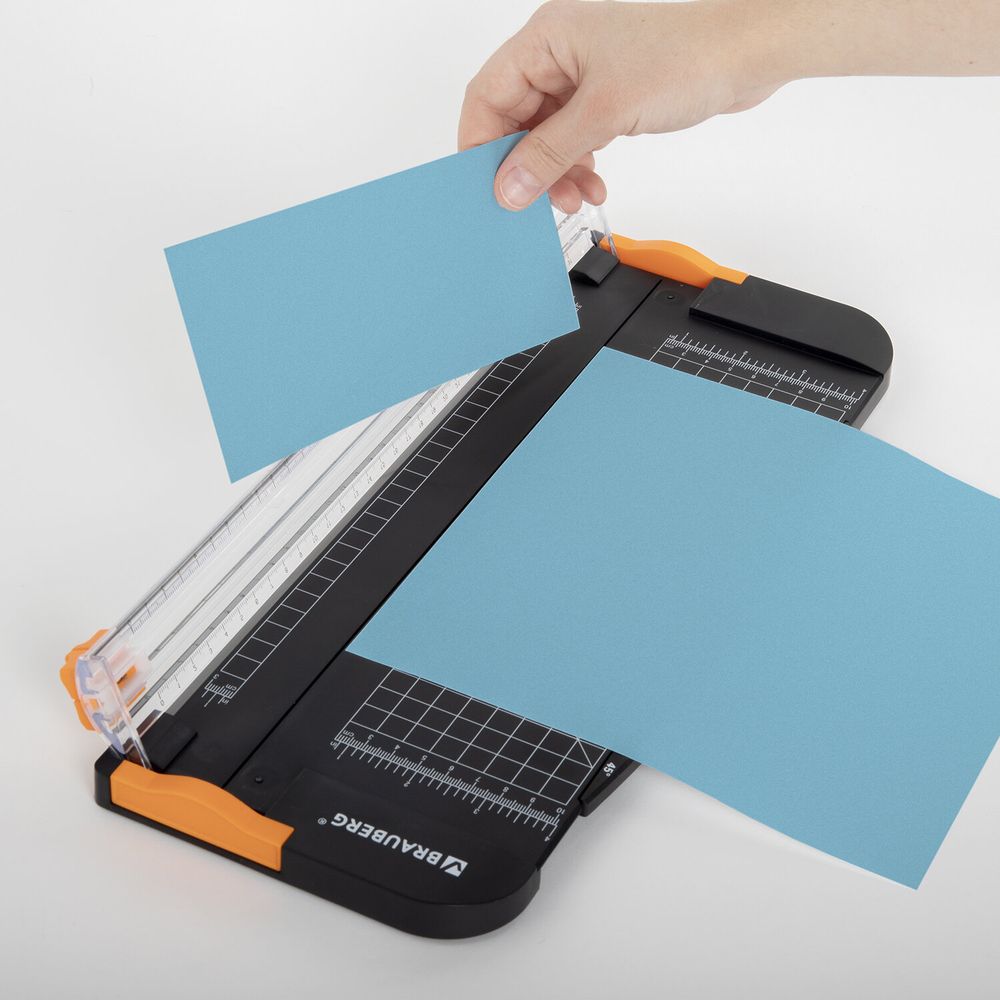 Резак роликовый BRAUBERG SUPER A4, до 12 л., длина реза 310 мм, линейка, А4