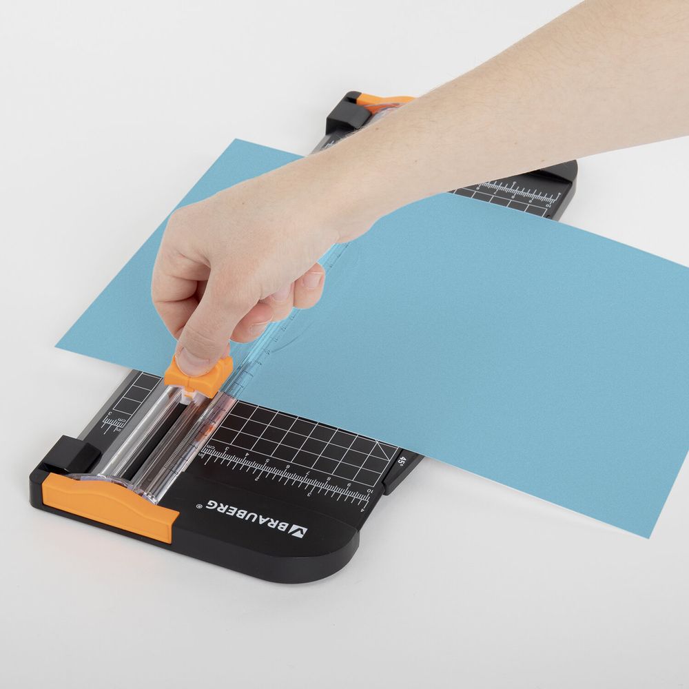 Резак роликовый BRAUBERG SUPER A4, до 12 л., длина реза 310 мм, линейка, А4