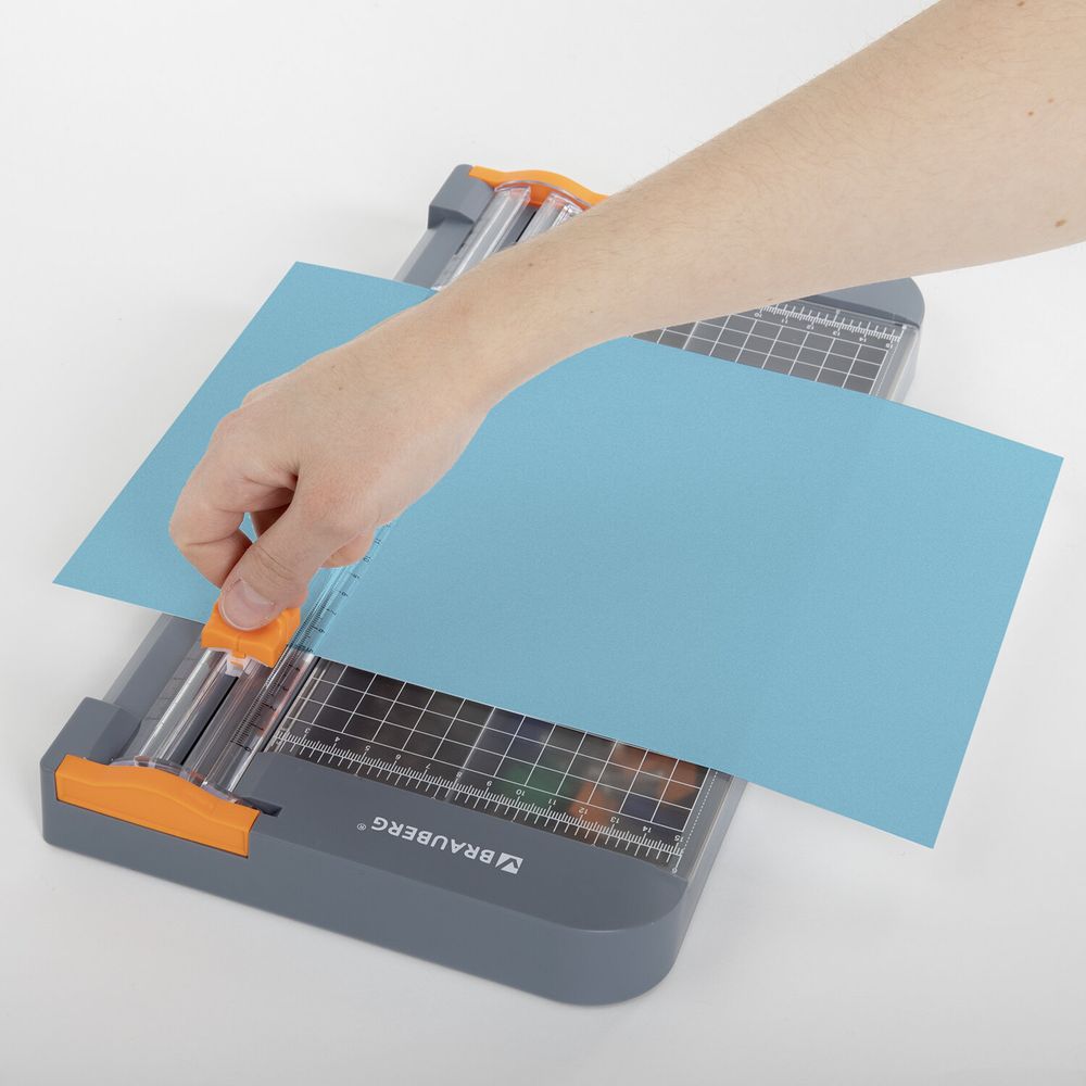 Резак роликовый с органайзером BRAUBERG SPECIAL, до 12 л., длина реза 310 мм, А4