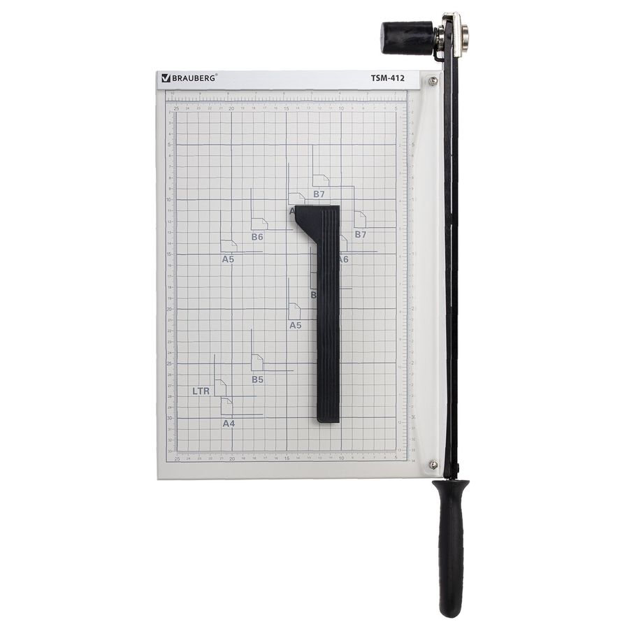 Резак сабельный BRAUBERG KATANA TSM-412, А4, на 12 л., длина реза 340 мм, металлическое основание, защитный экран