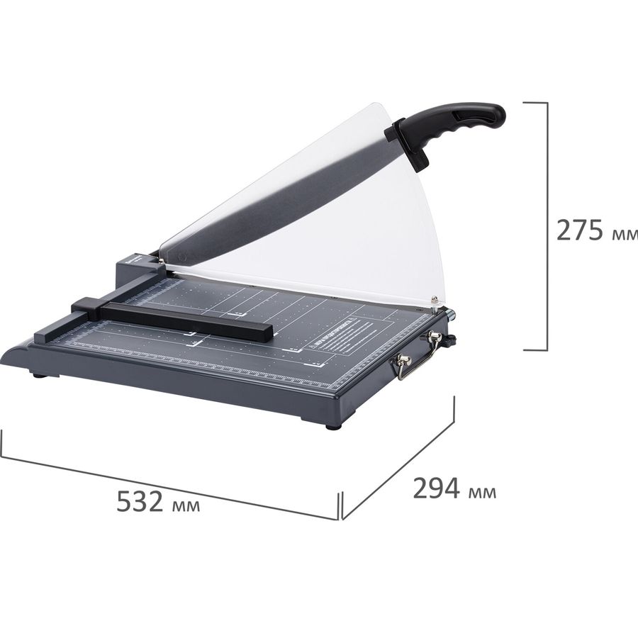 Резак сабельный BRAUBERG KATANA TSP-412, А4, на 12 л., длина реза 330 мм, пластиковое основание, защитный экран
