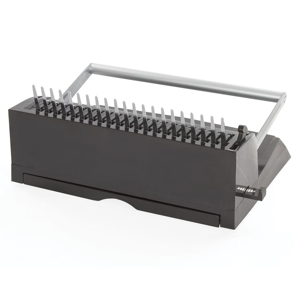 Переплетная машина для пластиковой пружины BRAUBERG B12, пробивает до 12 листов, сшивает до 450 листов