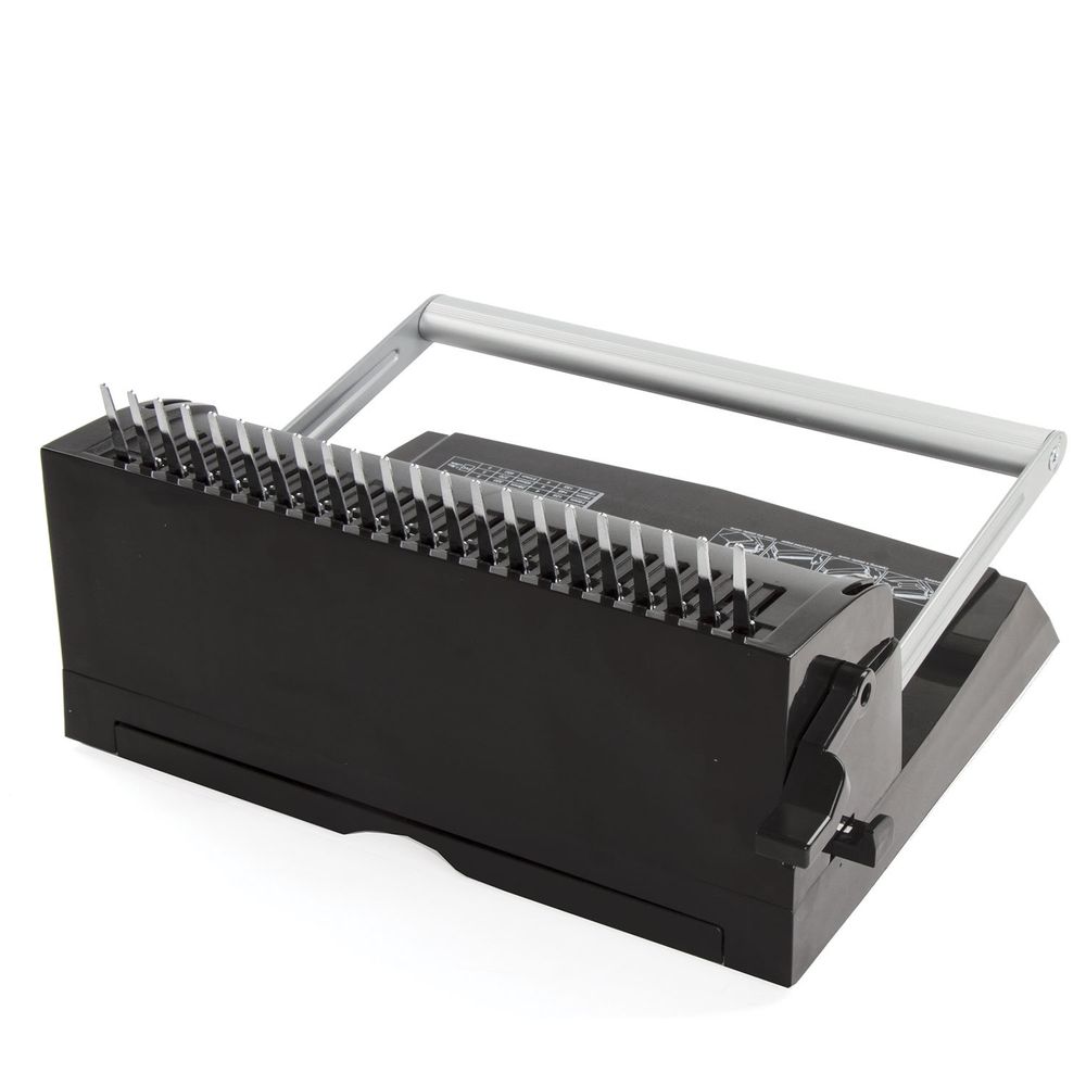 Переплетная машина для пластиковой пружины BRAUBERG B20, пробивает до 20 листов, сшивает до 450 листов