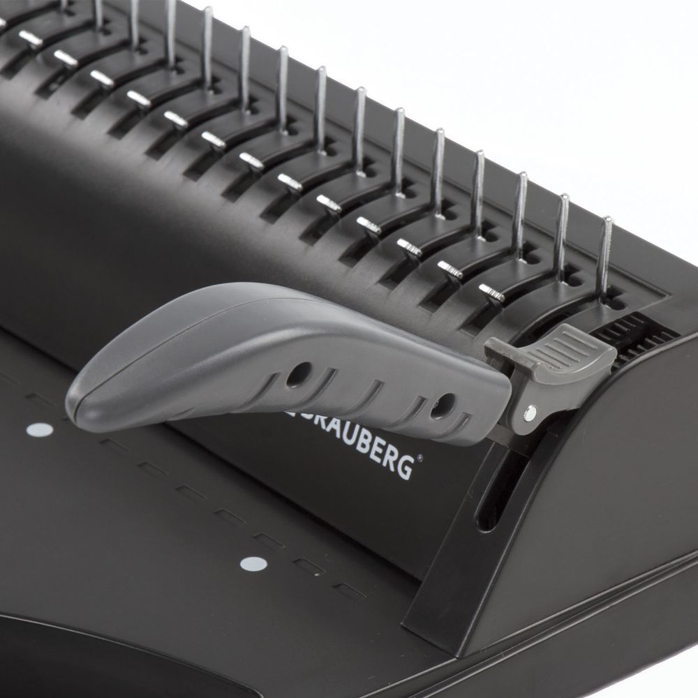 Переплетная машина для пластиковой пружины BRAUBERG B8, пробивает до 8 листов, сшивает до 125 листов