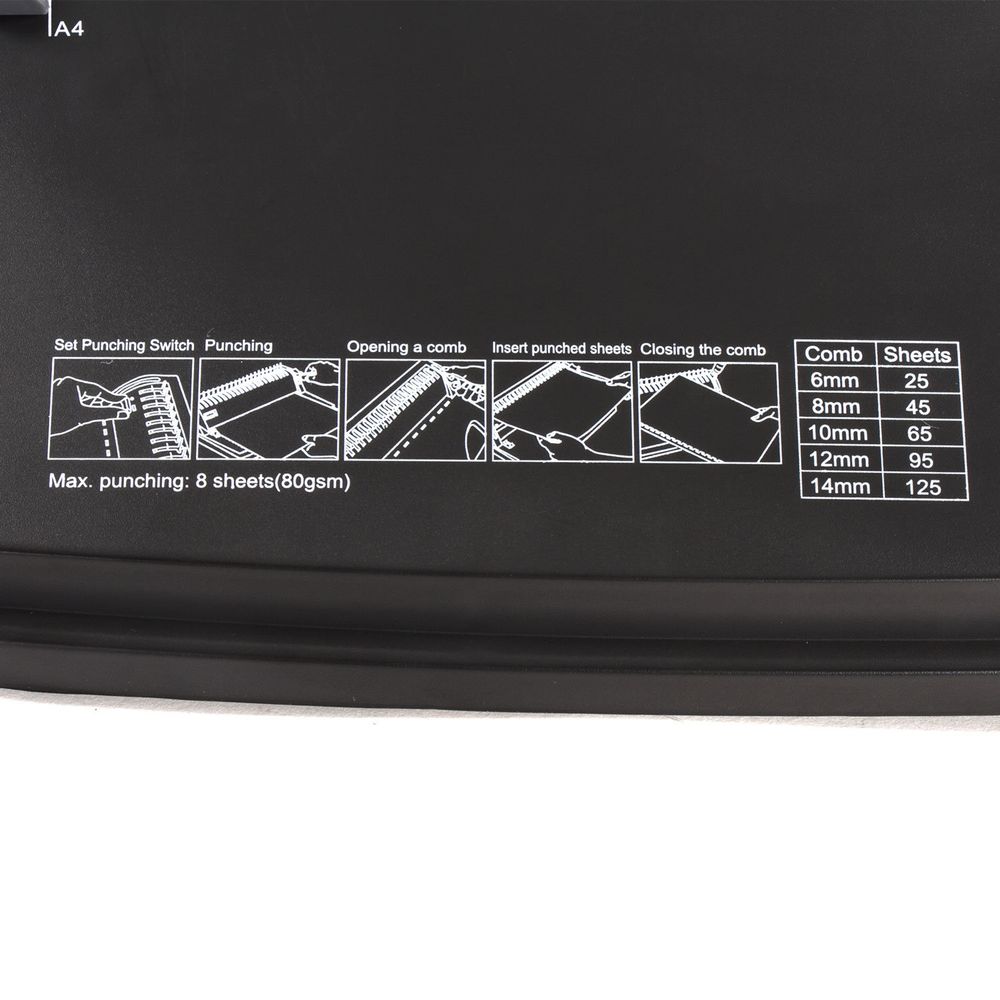 Переплетная машина для пластиковой пружины BRAUBERG B8, пробивает до 8 листов, сшивает до 125 листов