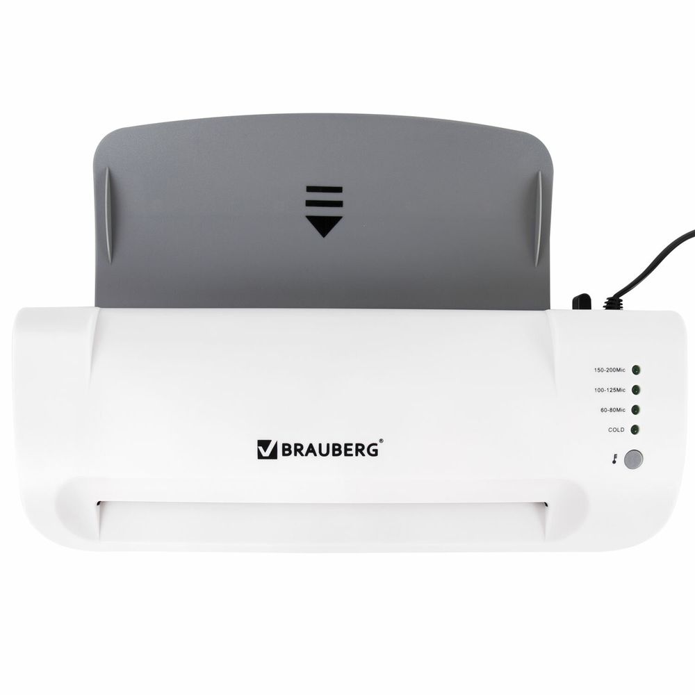Ламинатор BRAUBERG SILVER MAX A4, толщина пленки 60-200 мкм, скорость 32 см/мин