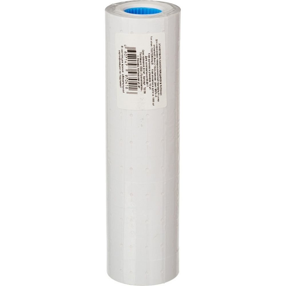 Этикет-лента 21,5х12, белая прямоугольная, 1000шт/рул, 10рул/уп