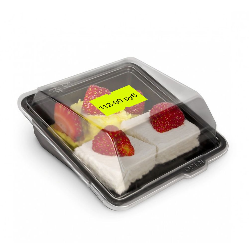 Этикет-лента 21х12 мм, прямоугольная, желтая, комплект 5 рулонов по 600 шт., BRAUBERG