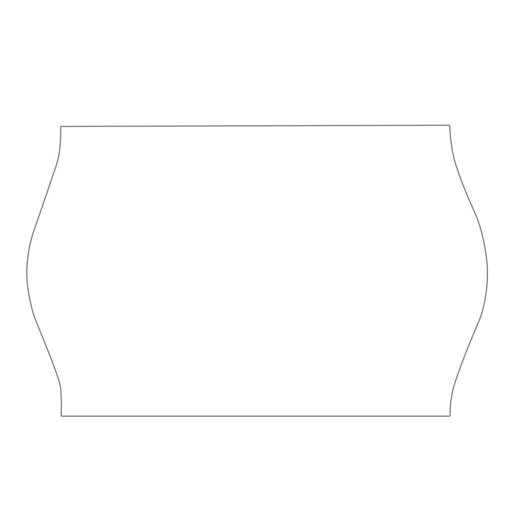 Этикет-лента 26х12 мм, волна, белая, комплект 5 рулонов по 800 шт., BRAUBERG