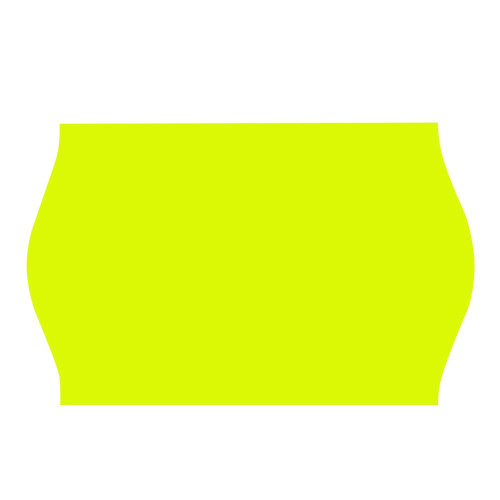 Этикет-лента 26х12 мм, волна, желтая, комплект 5 рулонов по 800 шт., BRAUBERG