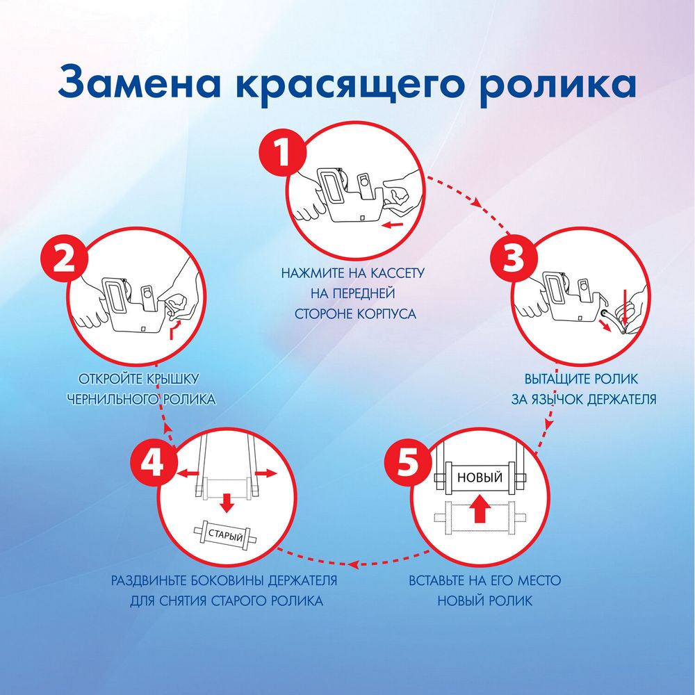 Красящие ролики для этикет-пистолетов, 20 мм, КОМПЛЕКТ 2 шт., 1 строчные, BRAUBERG 