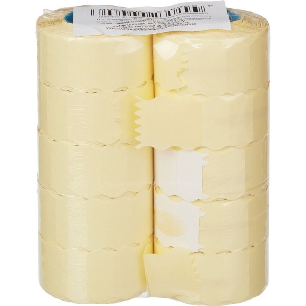 Этикет-лента 26*12 мм, волна, 1000 этикет/рул, белый