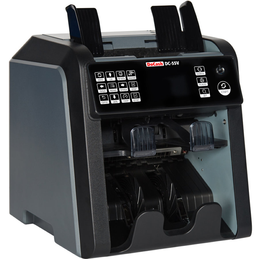 Счетчик банкнот двухкарманный DoCash DC-55V