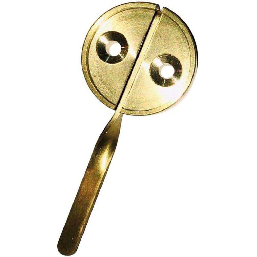 Плашка металл с флажком, d=29мм, латунь