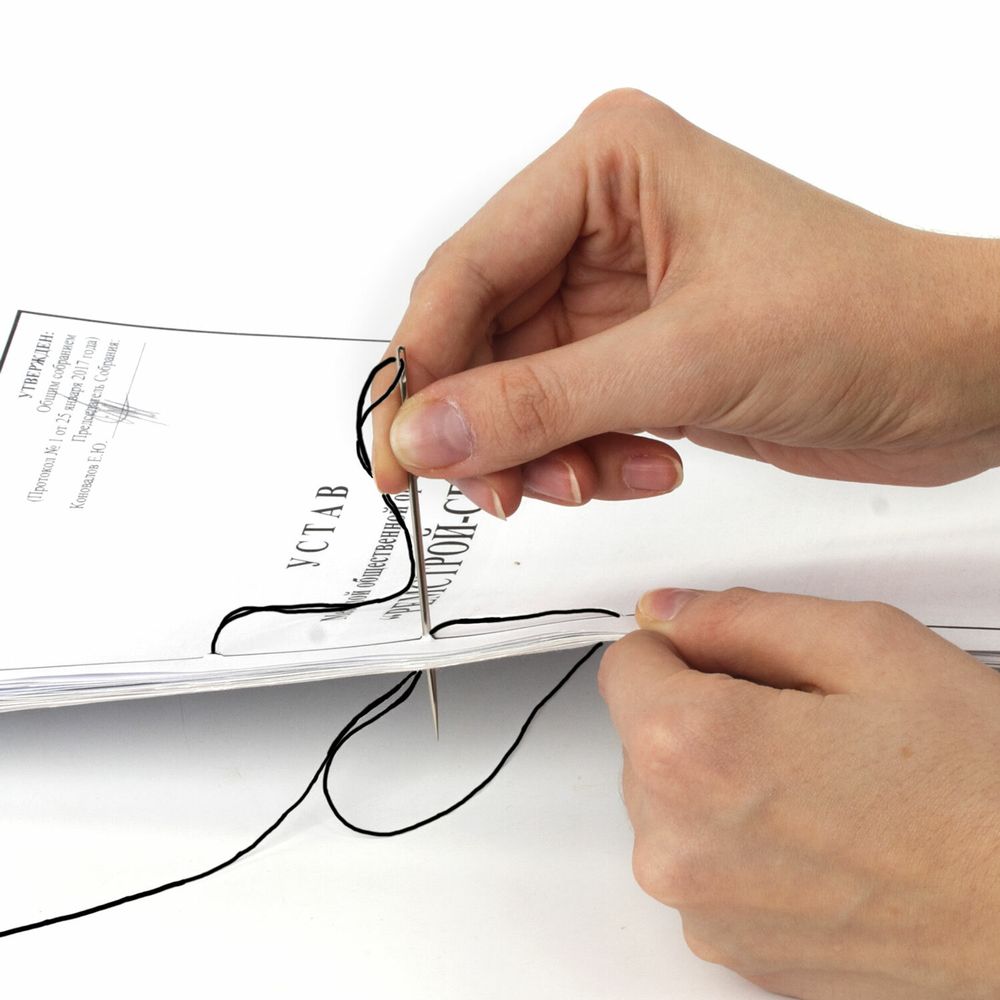 Нить лавсановая для прошивки, ЧЕРНАЯ, диаметр 1 мм, 1000 м, ЛШ 210, BRAUBERG ORIGINAL