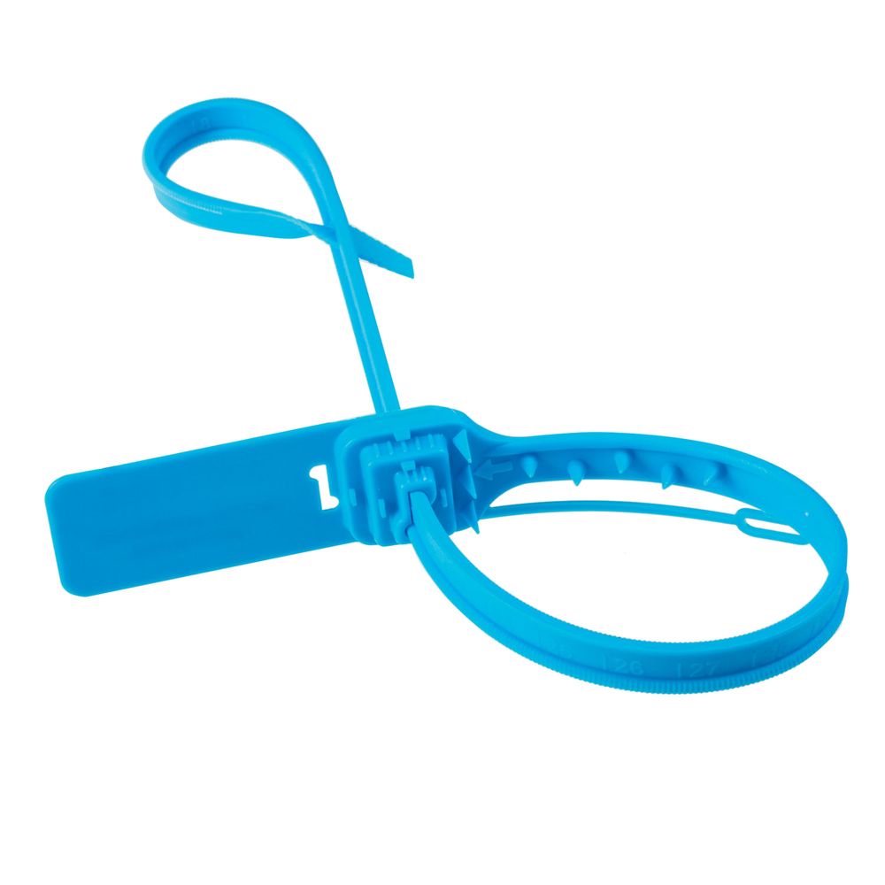 Пломбы мешковые номерные "ДРАКОН-М" (тип "АКУЛА-М"), длина рабочей части 340 мм, синие, комплект 1000 шт.