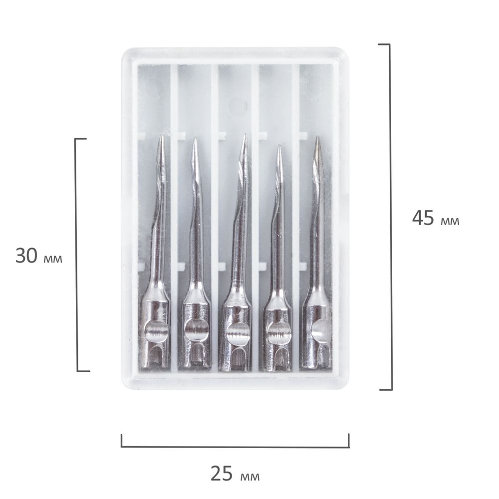 Иглы для пистолета-маркиратора, стандартные, КОМПЛЕКТ 5 шт., BRAUBERG