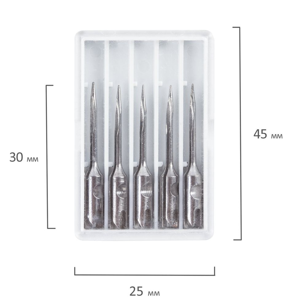 Иглы для пистолета-маркиратора, тонкие, КОМПЛЕКТ 5 шт., BRAUBERG