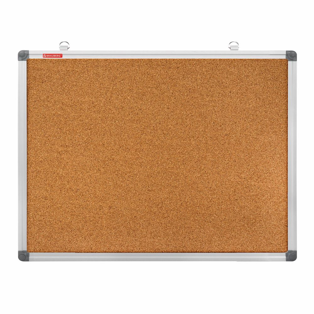 Доска пробковая для объявлений 45х60 см, алюминиевая рамка, BRAUBERG Extra